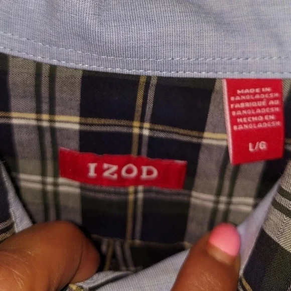Mens Izod Button Down Long Sleeve Shirt - Picture 2 of 3